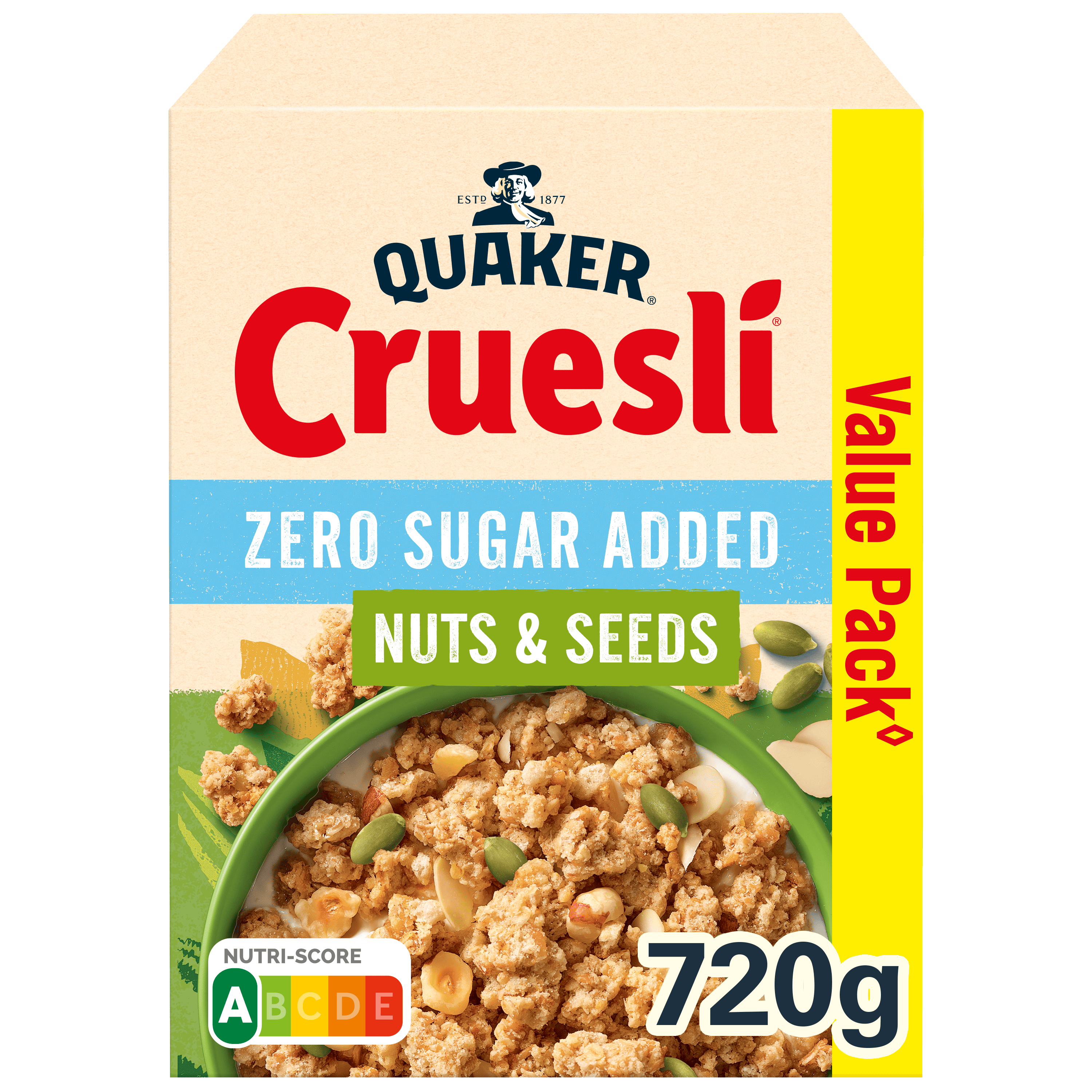 Quaker Cruesli Zero Sugar Nuts&Seeds