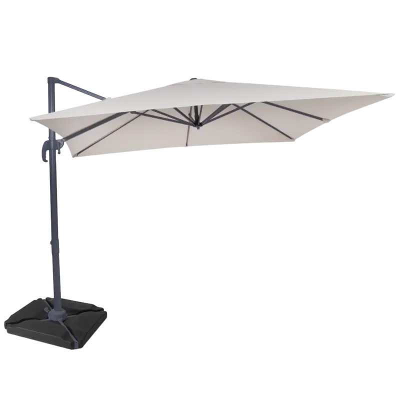 AH Zweefparasol met voet beige