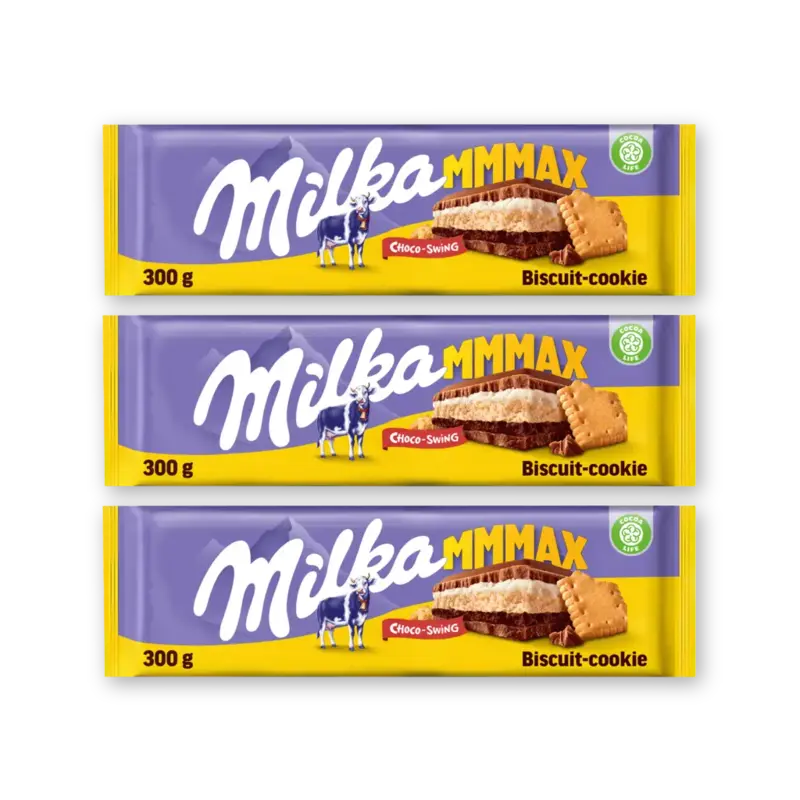 Milka Mmmax choco-swing biscuit 3-pack