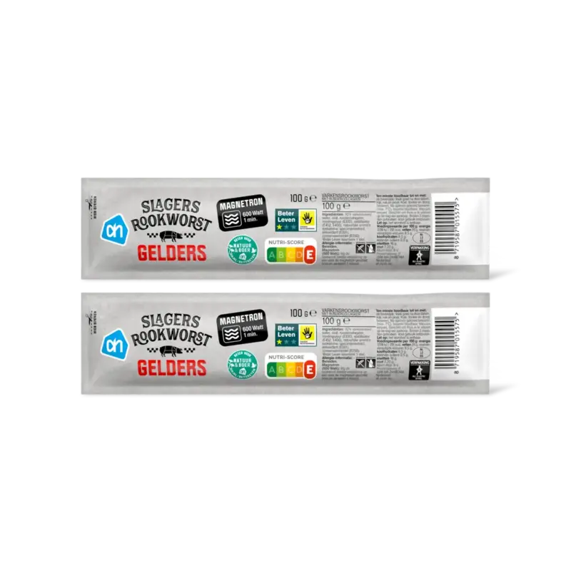 AH Slagersrookworst Gelders 2-pack