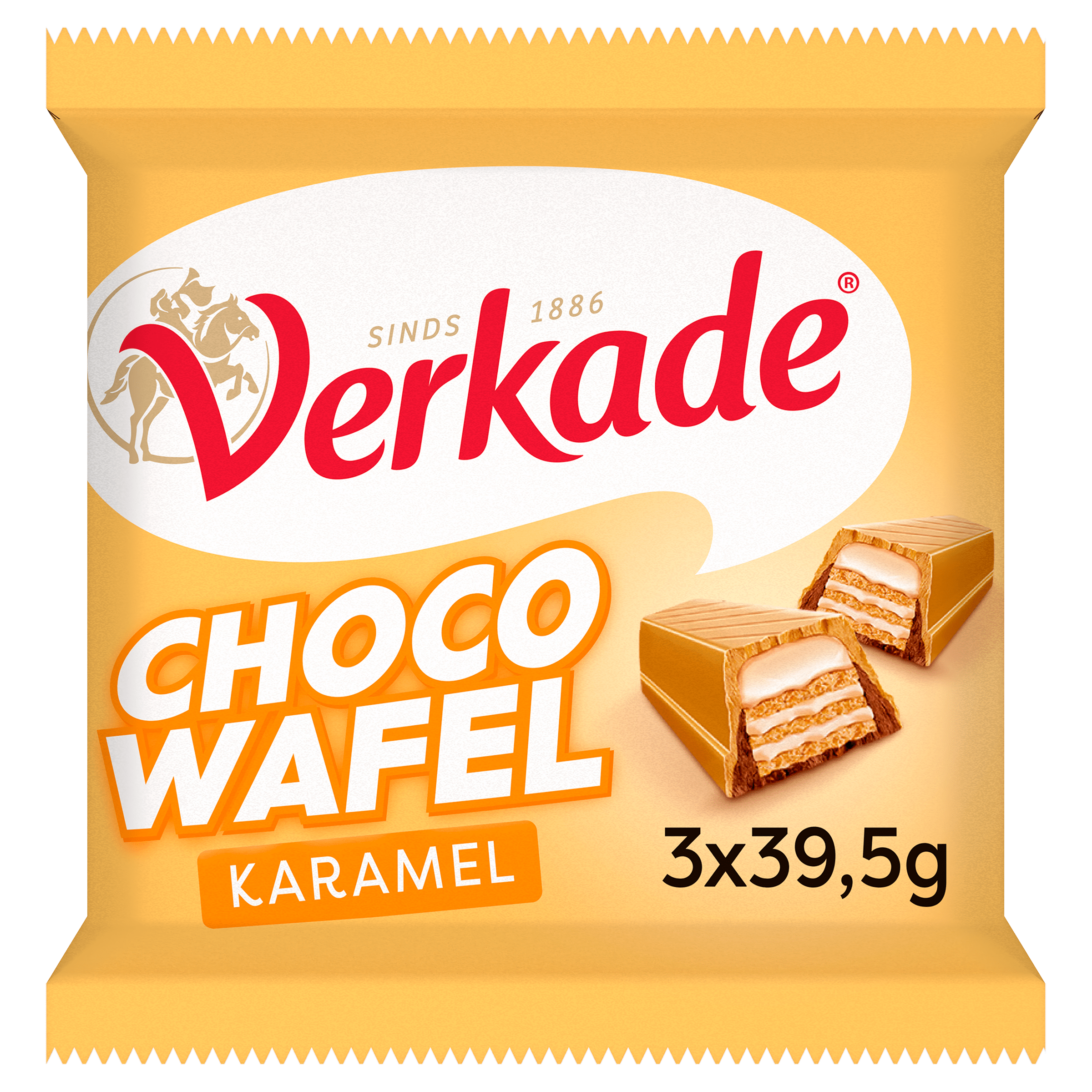 Verkade Chocowafel karamel 3-pack
