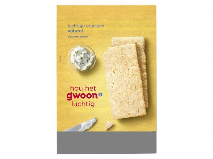 Luchtige crackers naturel