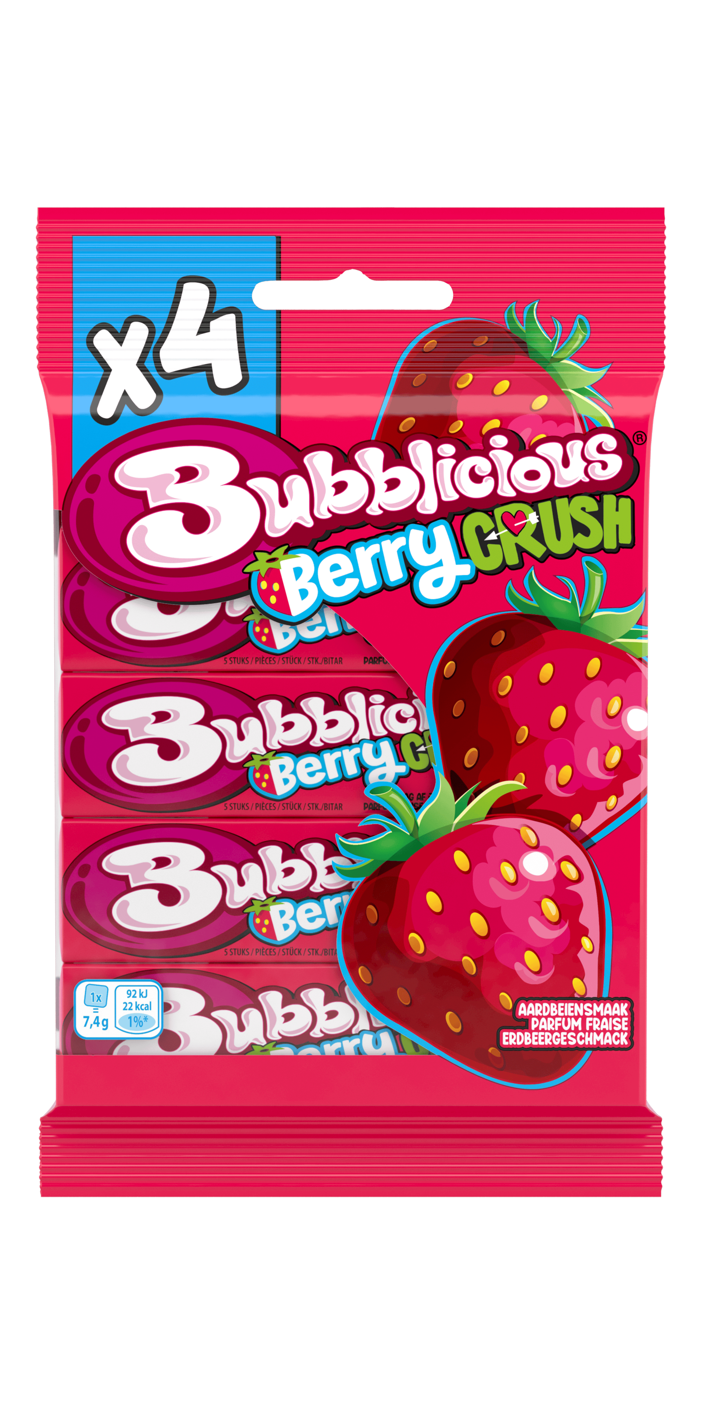 Bubblicious Strawberry 4-pack