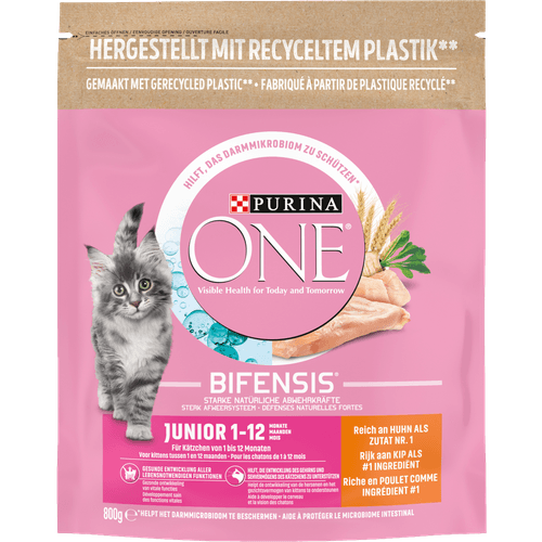 Purina One Kattenvoer junior kip & volkoren granen