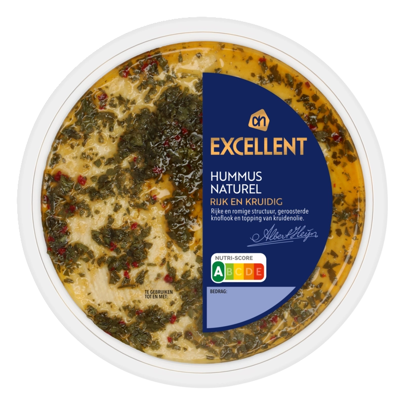 AH Excellent Hummus naturel met geroosterde knoflook