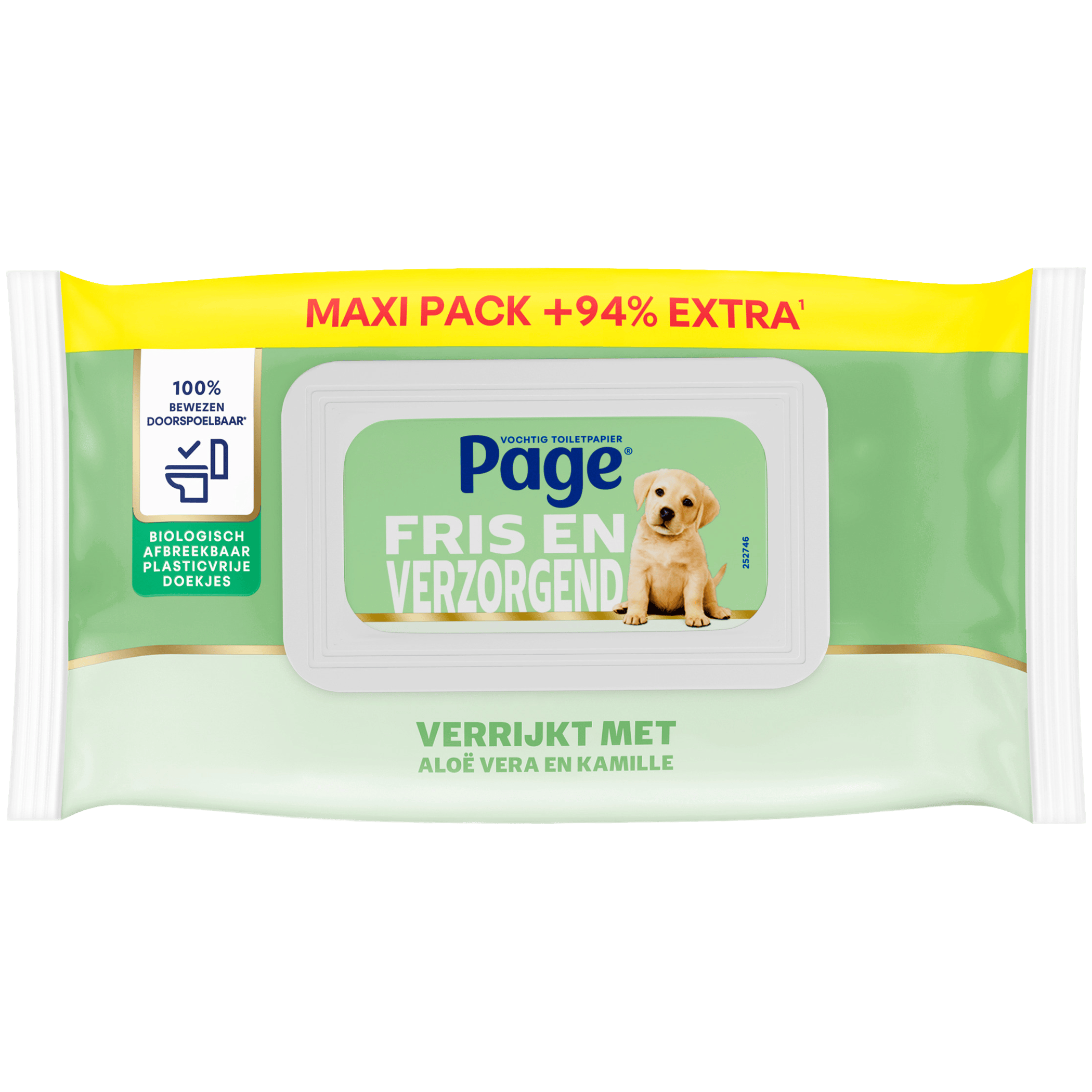 Page Aloë vera vochtig wc papier maxi