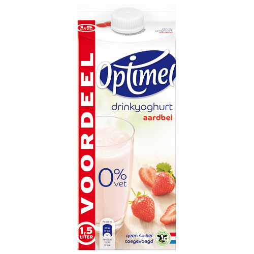 Optimel Drinkyoghurt voordeelverpakking aardbei 0% vet