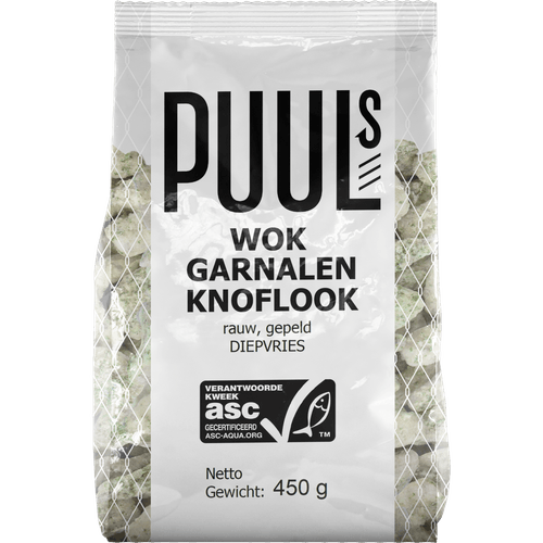 Klaas Puul Wok garnalen knoflook