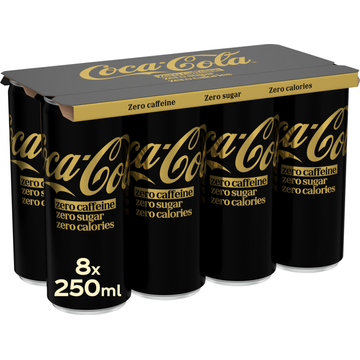 Coca-Cola Zero Sugar Zero Caffeine 8 x 250 ml