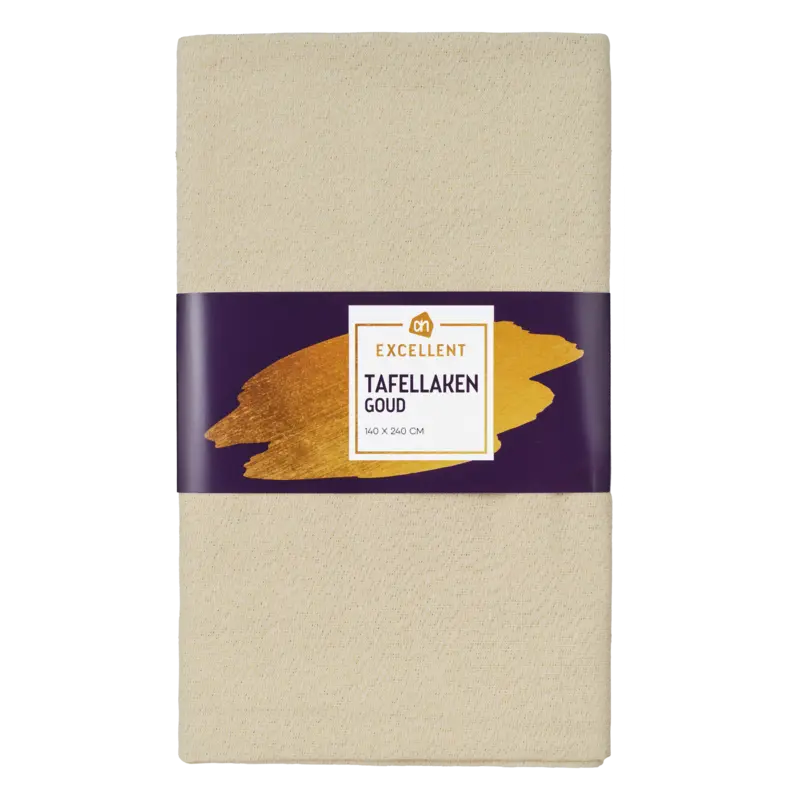 AH Excellent Tafellaken goud lurex 140x240cm