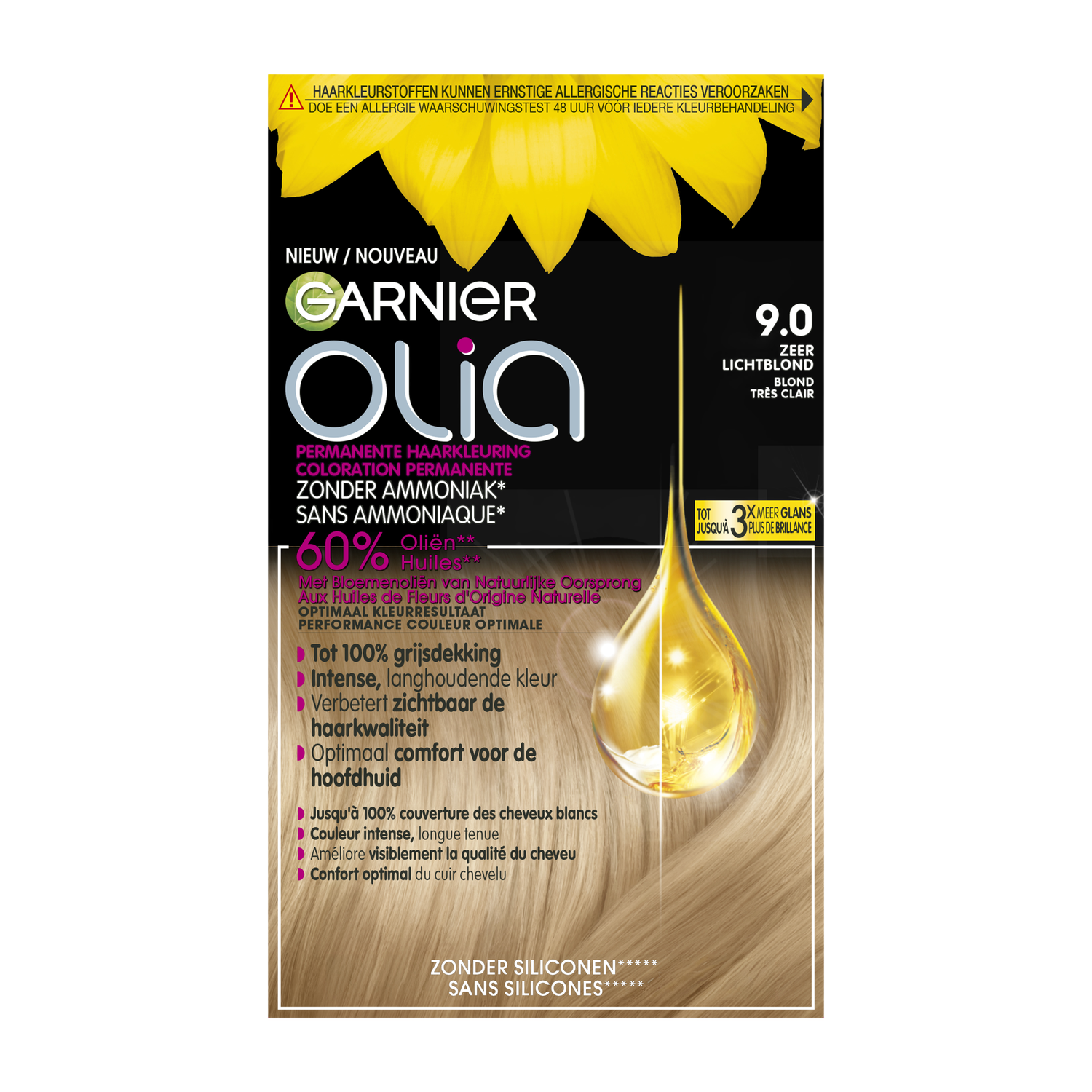 Garnier Olia Permanente Haarverf 9.0 Zeer Licht Blond