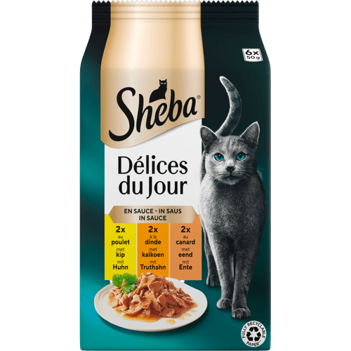 Sheba Kattenvoer d du jour gevogelte 6st