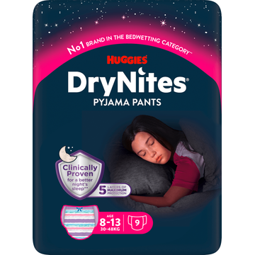 DryNites Absorberende Nachtbroekjes Girls - 8 tot 13 Jaar