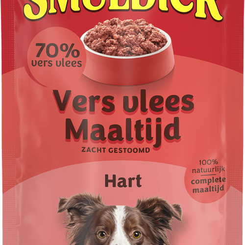 Smuldier Vers vlees maaltijd pouch hart