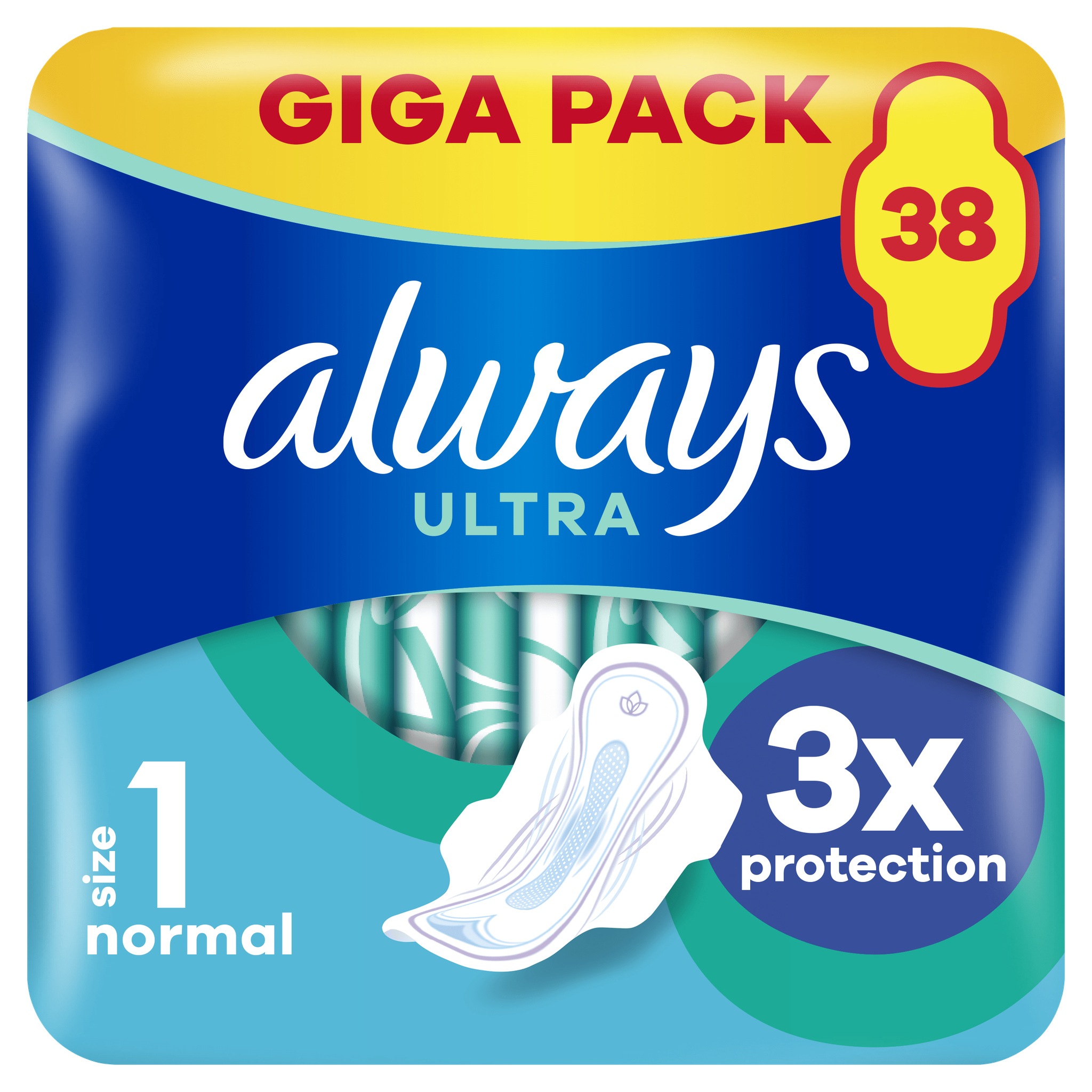 Always Maandverband Ultra Normal Plus Wings Giga Pack 38 stuks