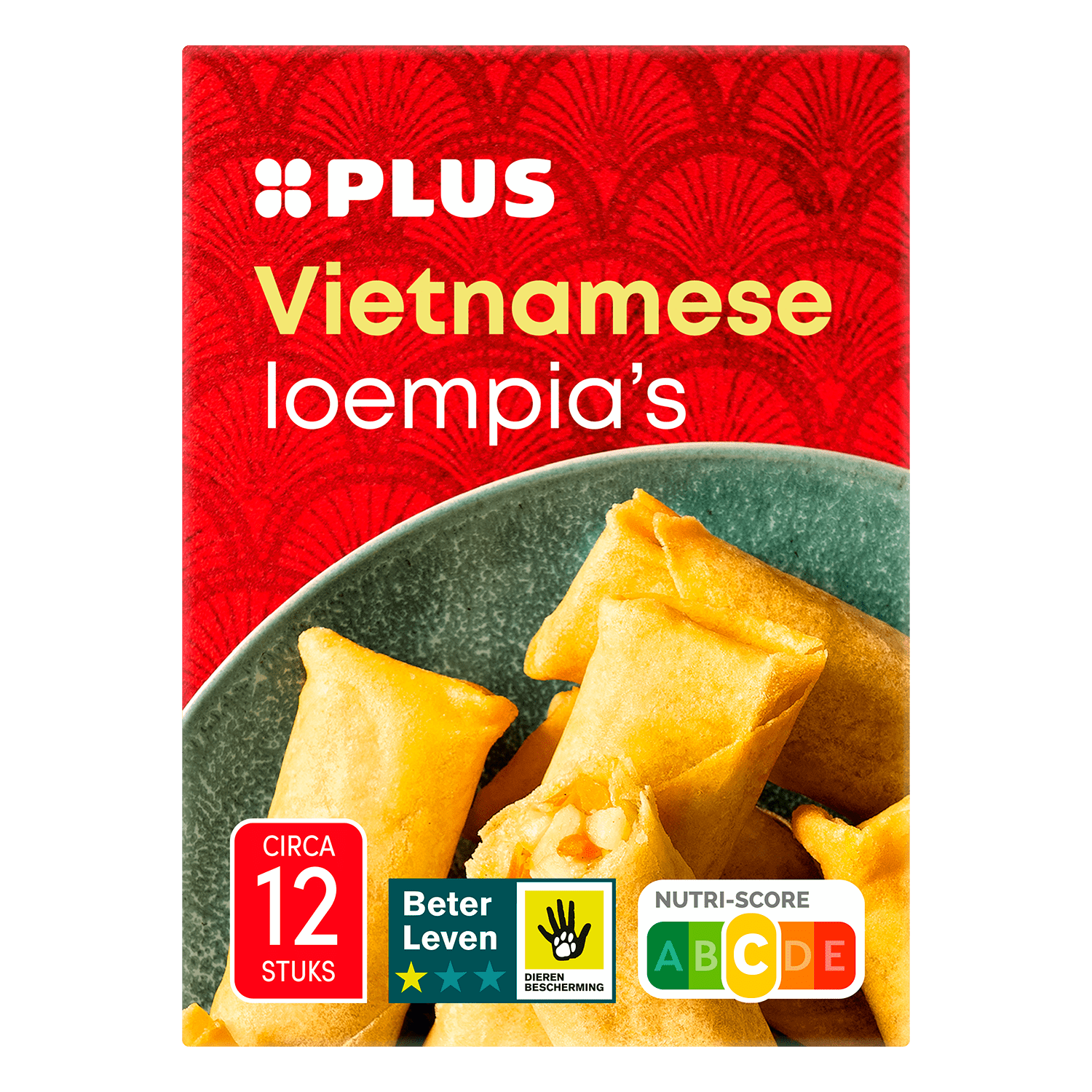 PLUS Vietnamese loempia's kip BLK 12ST