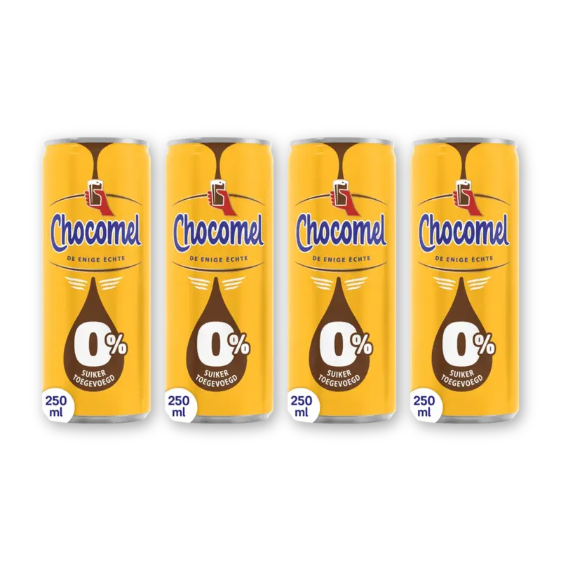 Chocomel 0% suiker toegevoegd 4-pack