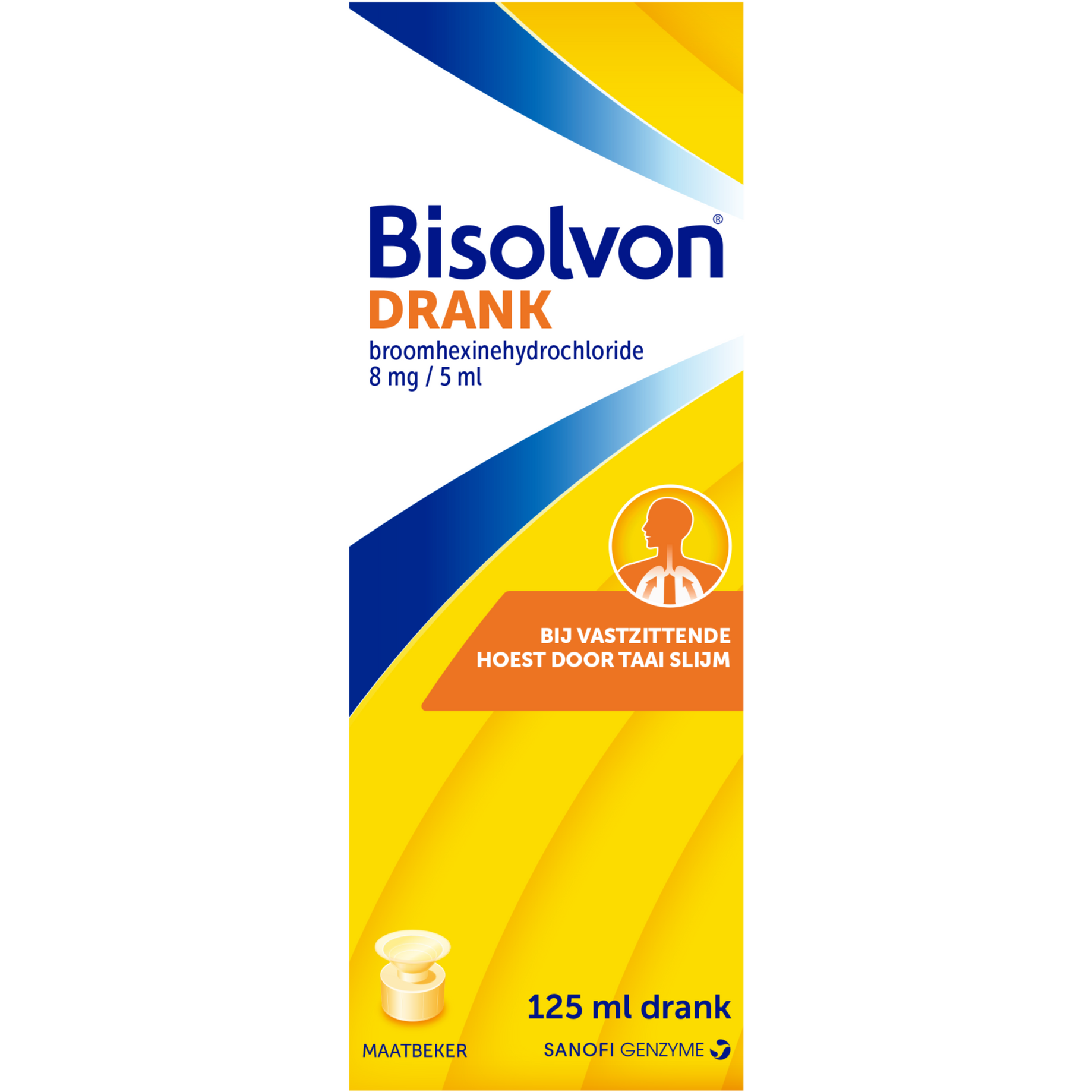 Bisolvon Drank bij Vastzittende Hoest Voor Volwassen 8 MG/5 ML 125 ML