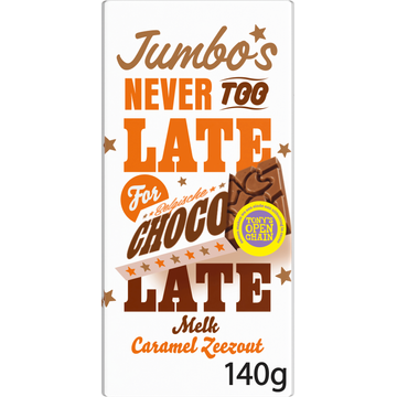 Jumbo's Belgische Melkchocolade Caramel Zeezout 140 g