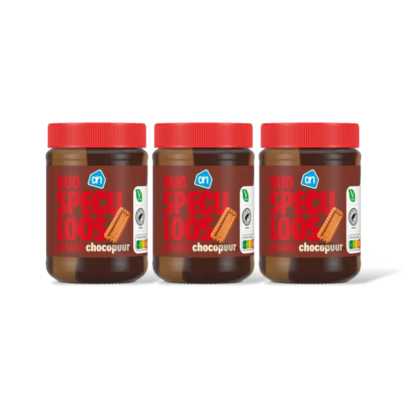 AH Duo speculoos pasta chocopuur 3-pack