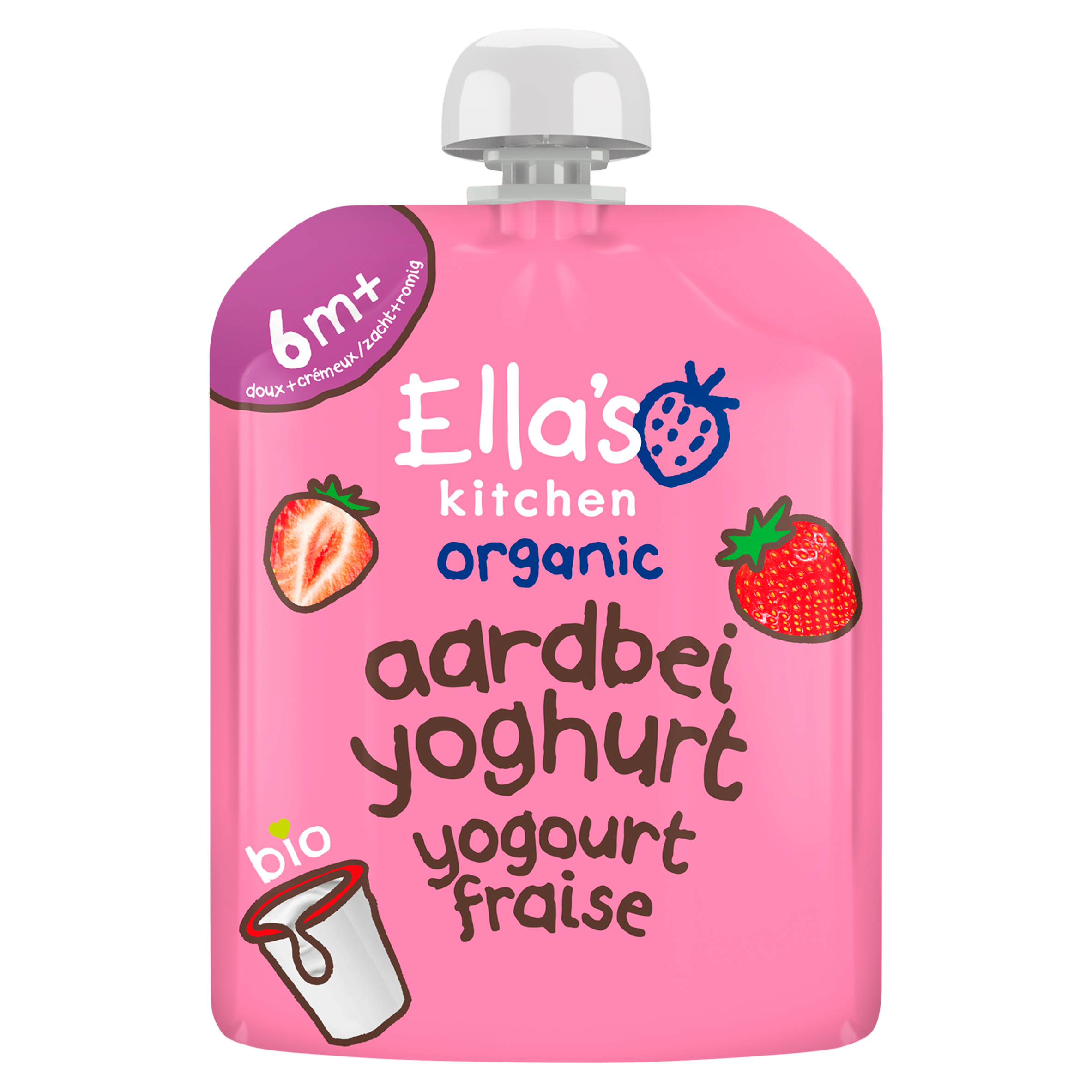 Ella's Kitchen Knijpyoghurt aardbeien 6m+