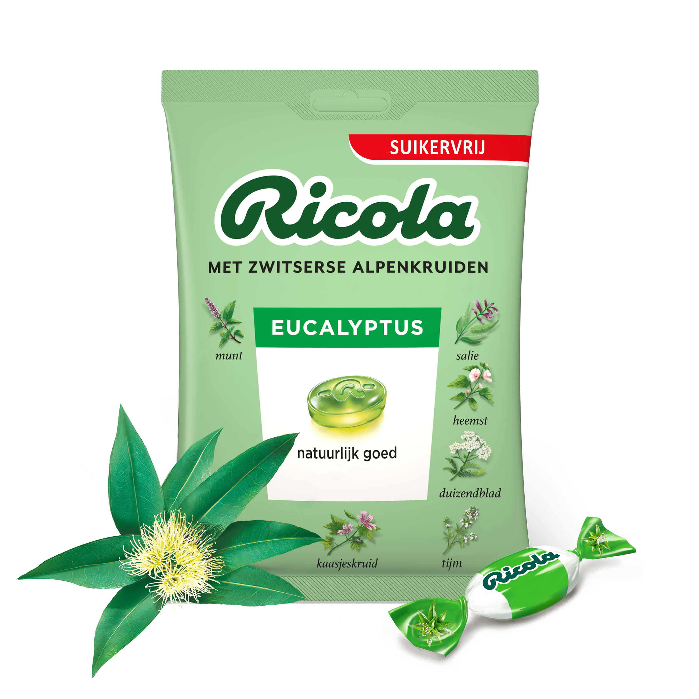 Ricola Eucalyptus keelpastilles suikervrij