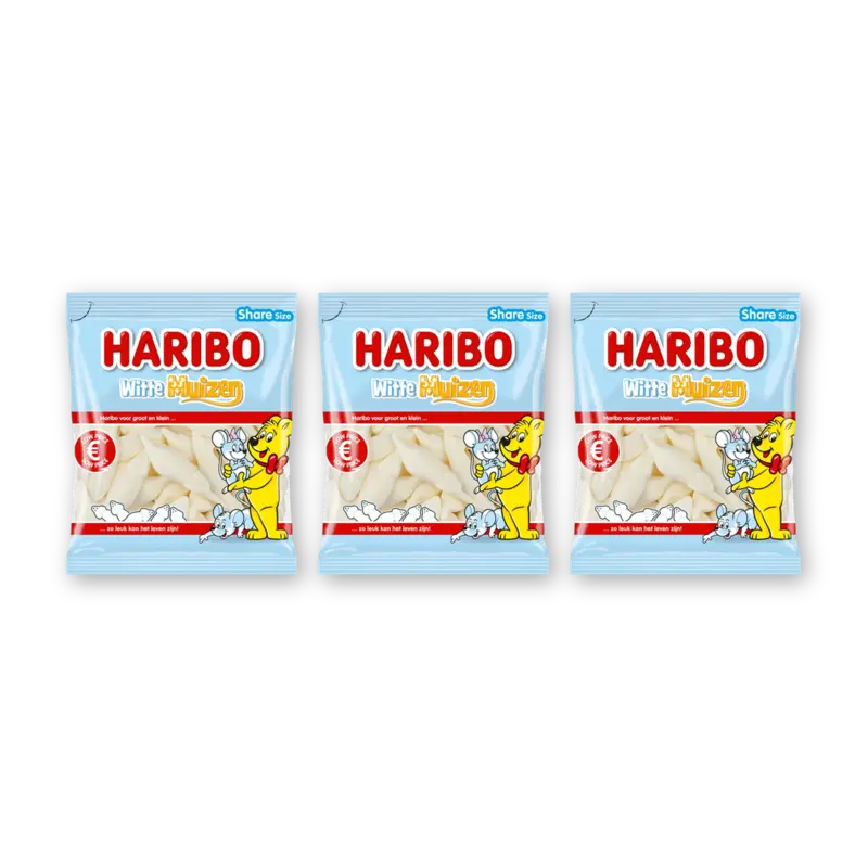 Haribo Witte muizen 3-pack