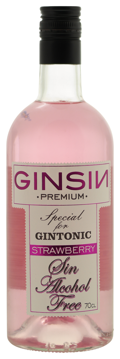 GinSin Strawberry white spirit smaak alcoholvrij