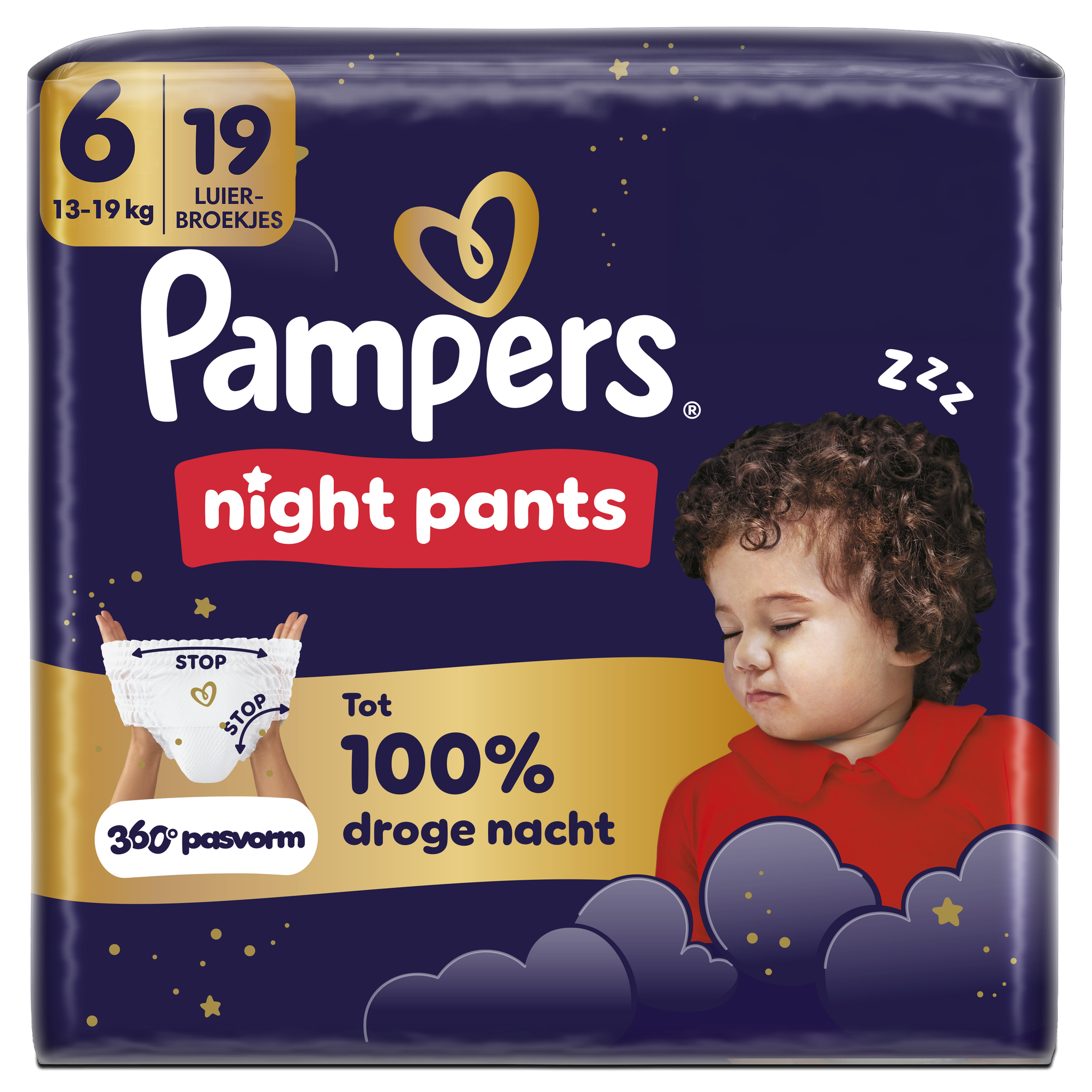 Pampers Baby Dry Night Pants Luierbroekjes Maat 6 13-19 kg 19 stuks