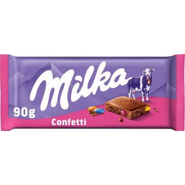 Milka Chocoladereep Confetti 90 g