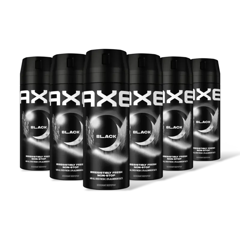 Axe Black deodorant bodyspray 6-pack