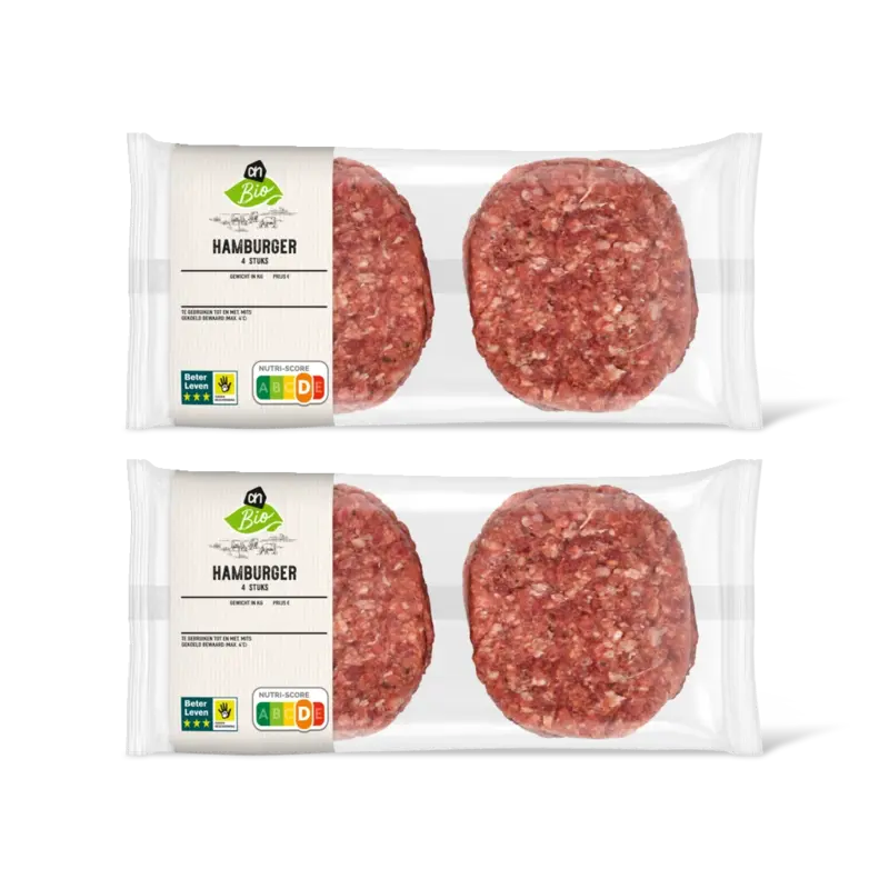 AH Biologisch Hamburger 4 stuks 2-pack