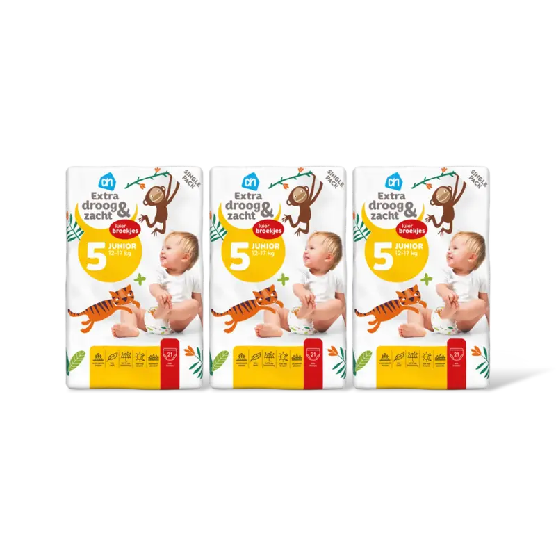 AH Extra droog en zacht pants maat 5 3-pack