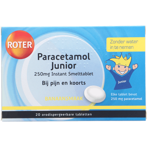 Roter Paracetamol smelttablet junior 250mg