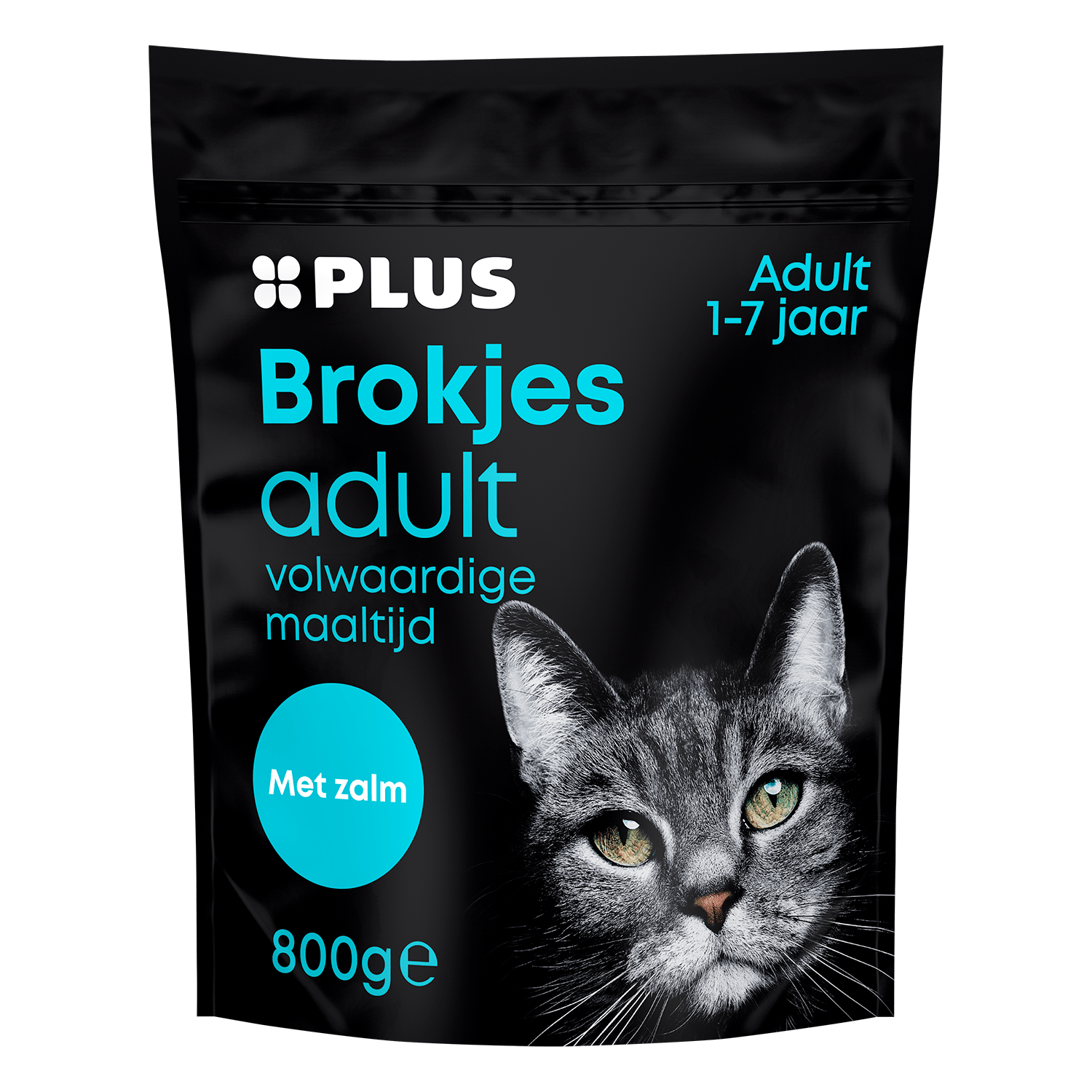 PLUS Premium Volwassen kattenbrokjes zalm