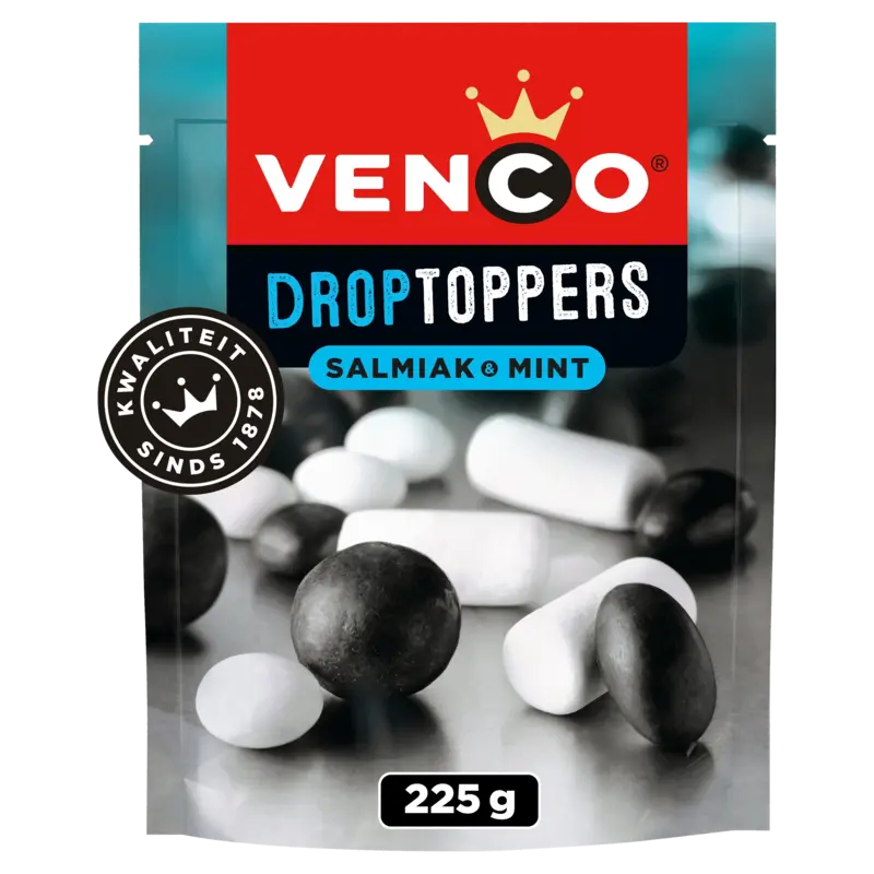 Venco Droptoppers salmiak & mint