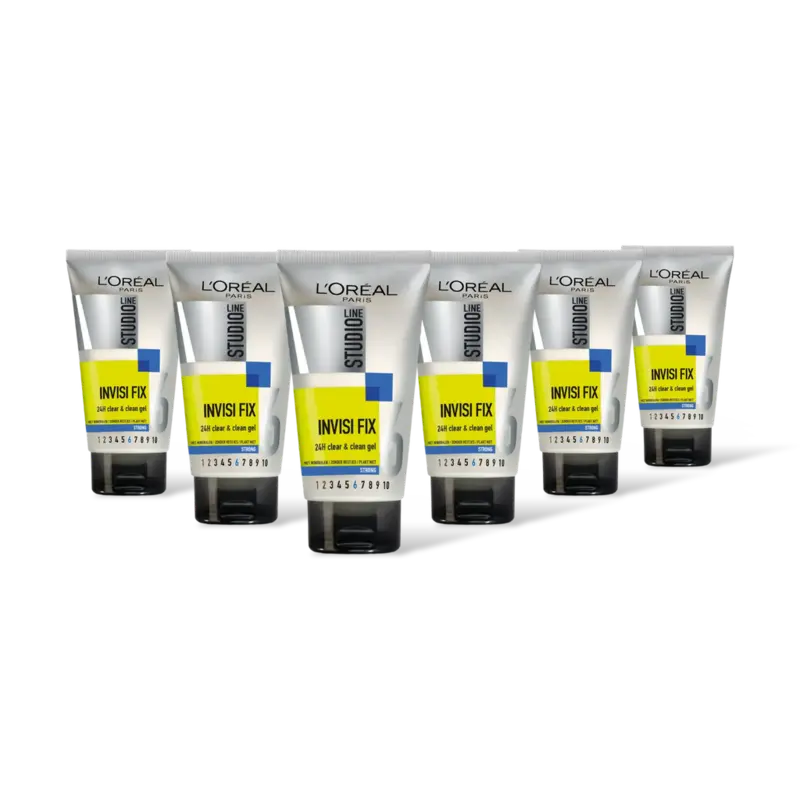 Studio Line Invisi Fix 24h clear & clean gel 6-pack