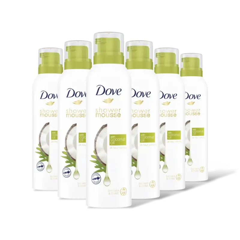 Dove Coconut oil shower mousse 6-pack