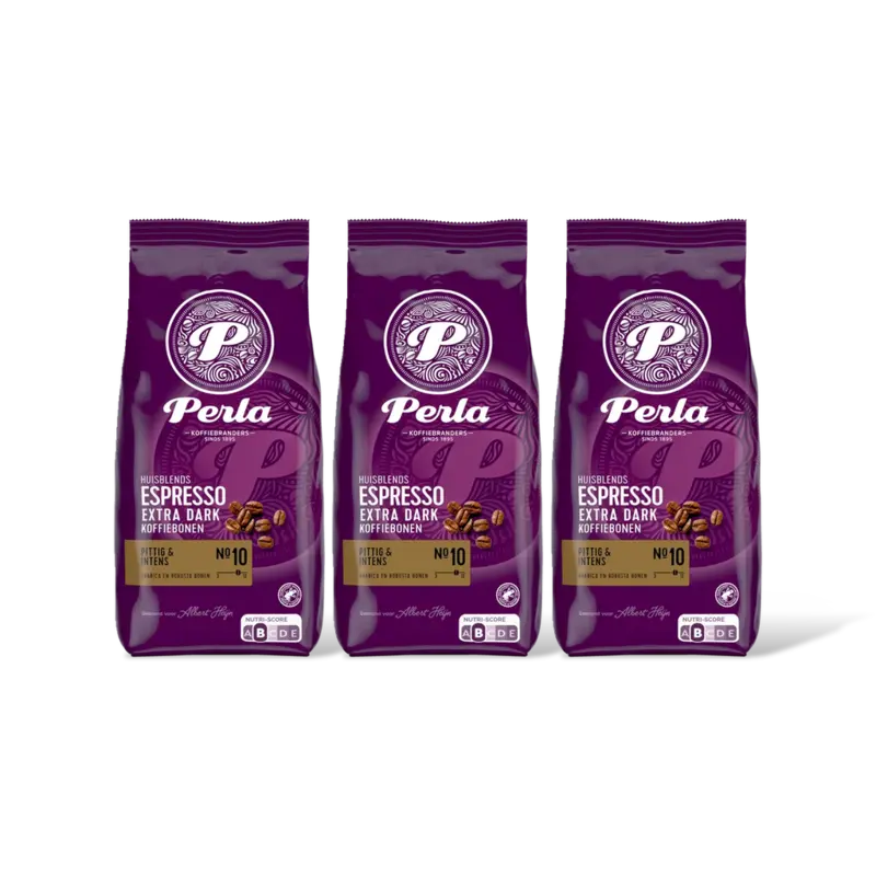 Perla Huisblends Espresso extra dark koffiebonen 3-pack