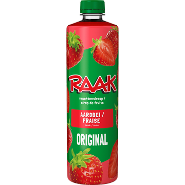 Raak Vruchtensiroop Aardbeien 0,75 L