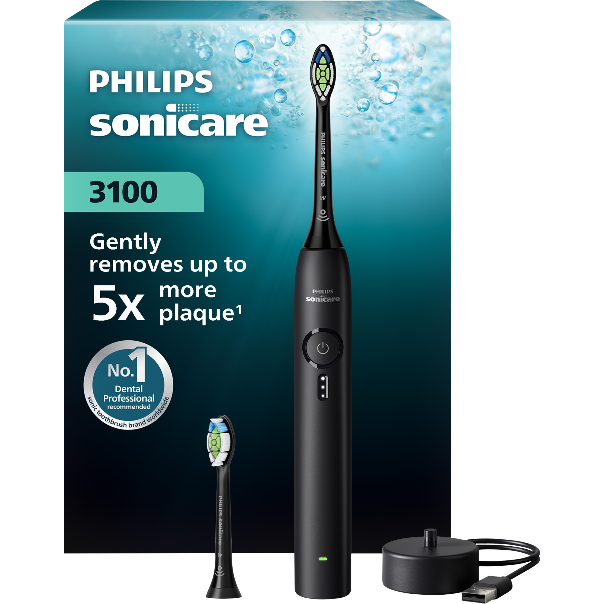 Philips Sonicare Elektrische Tandenborstel 3100 Series Zwart - HX4032/32