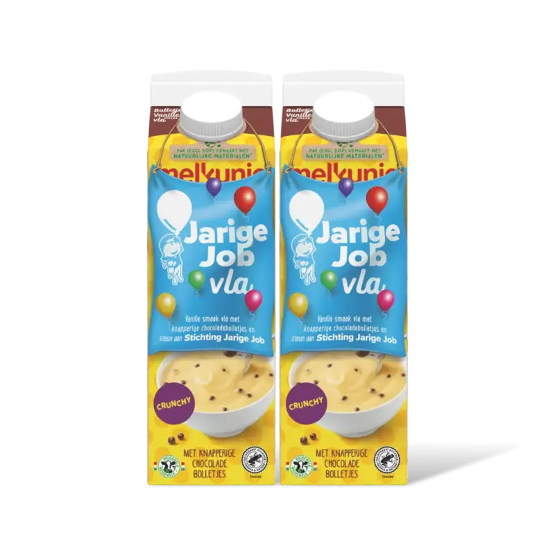 Melkunie Bolletjesvla met vanillesmaak 2-pack