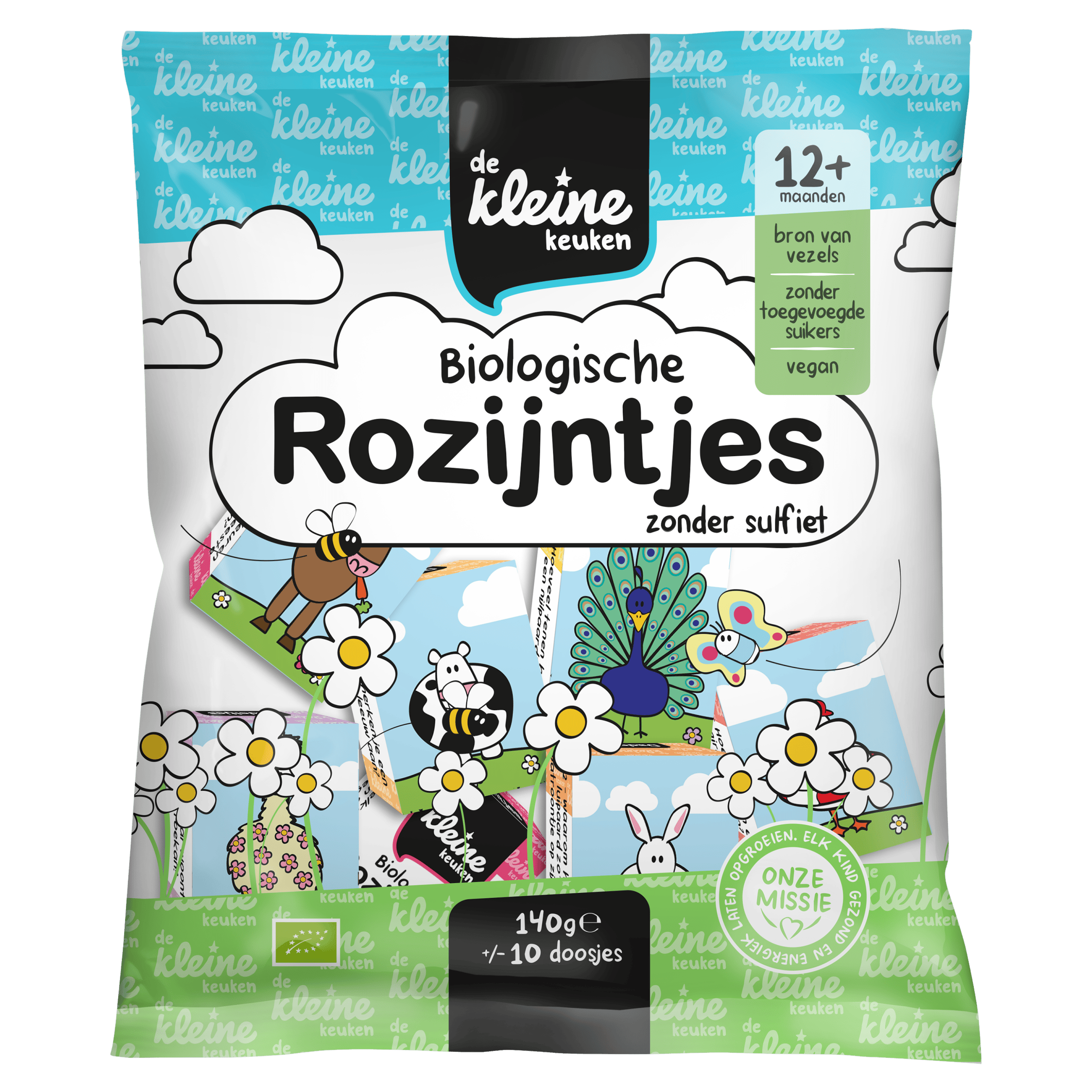 De Kleine Keuken 12+ Rozijnen Biologisch