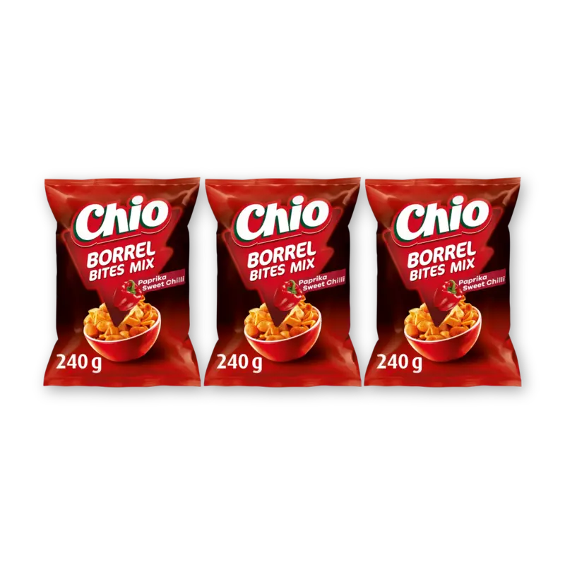 Chio Borrel bites paprika sweet chili 3-pack