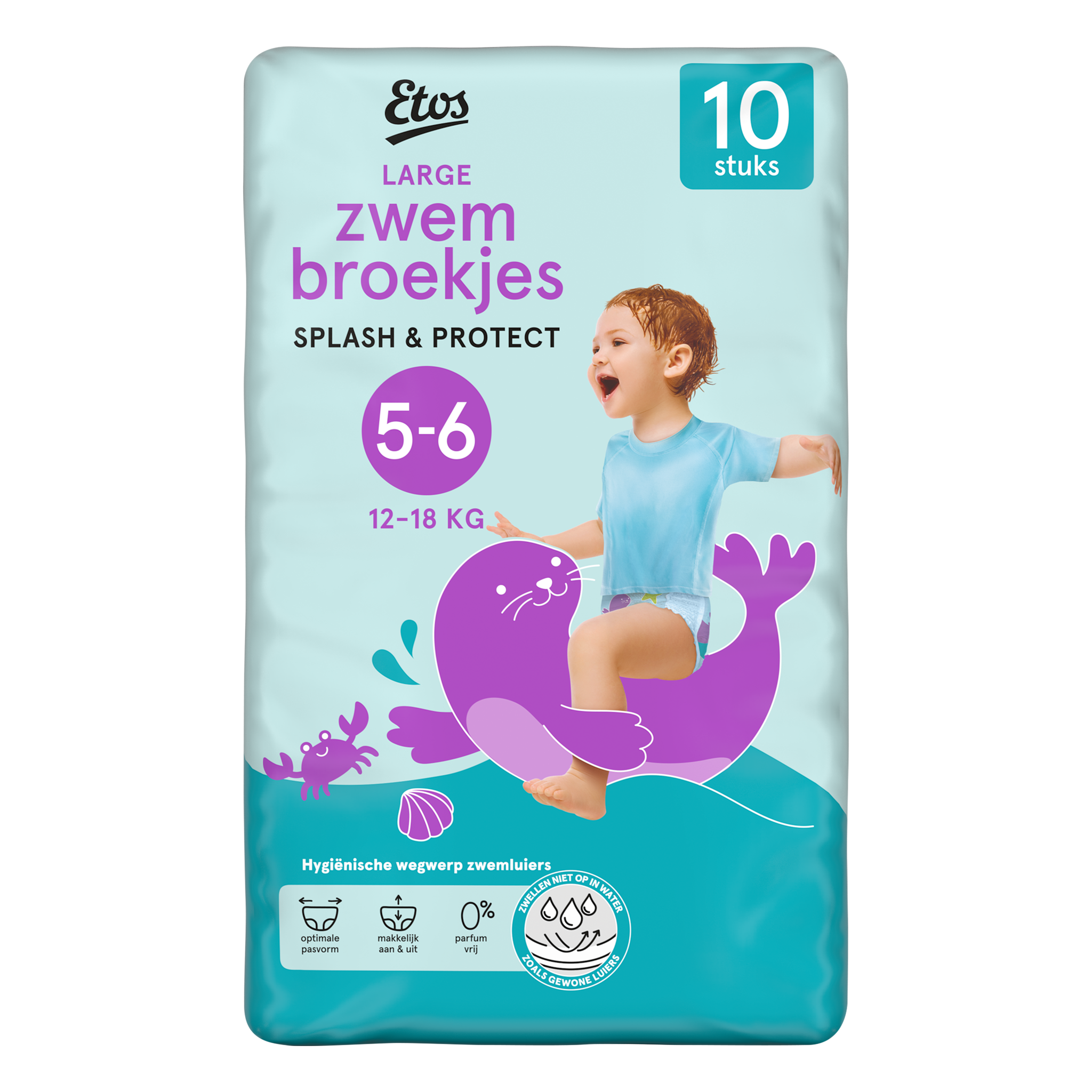 Etos Splash & Protect Zwembroekjes 5/6 Large 10 stuks