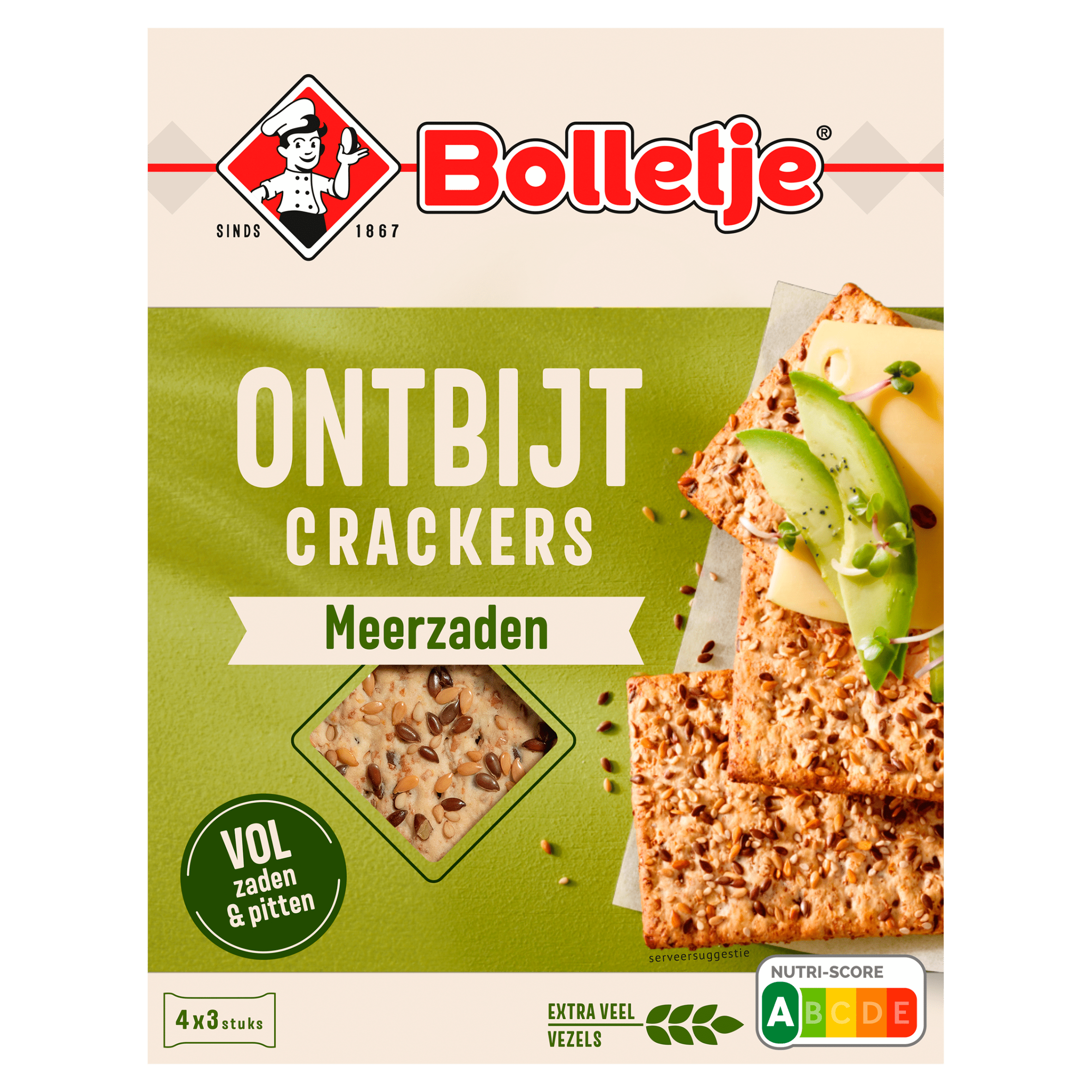 Bolletje Ontbijtcrackers meerzaden