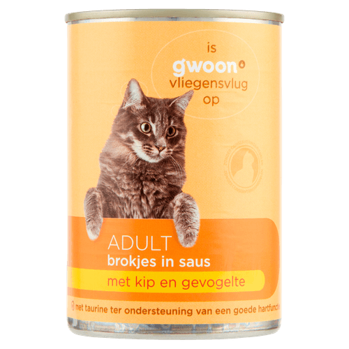 G'woon Kattenvoer adult kip-gevogelte in saus