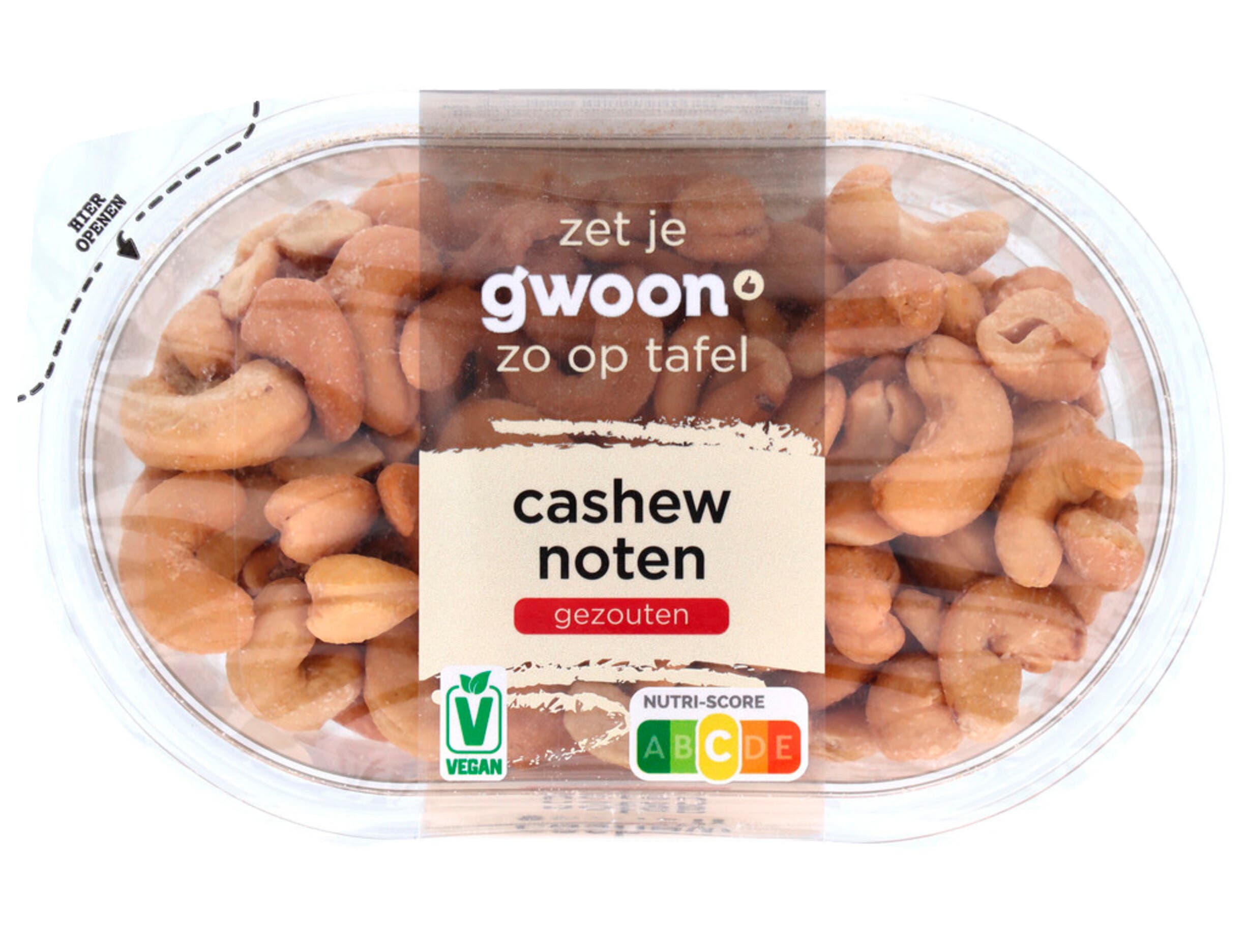 Cashewnoten gezouten