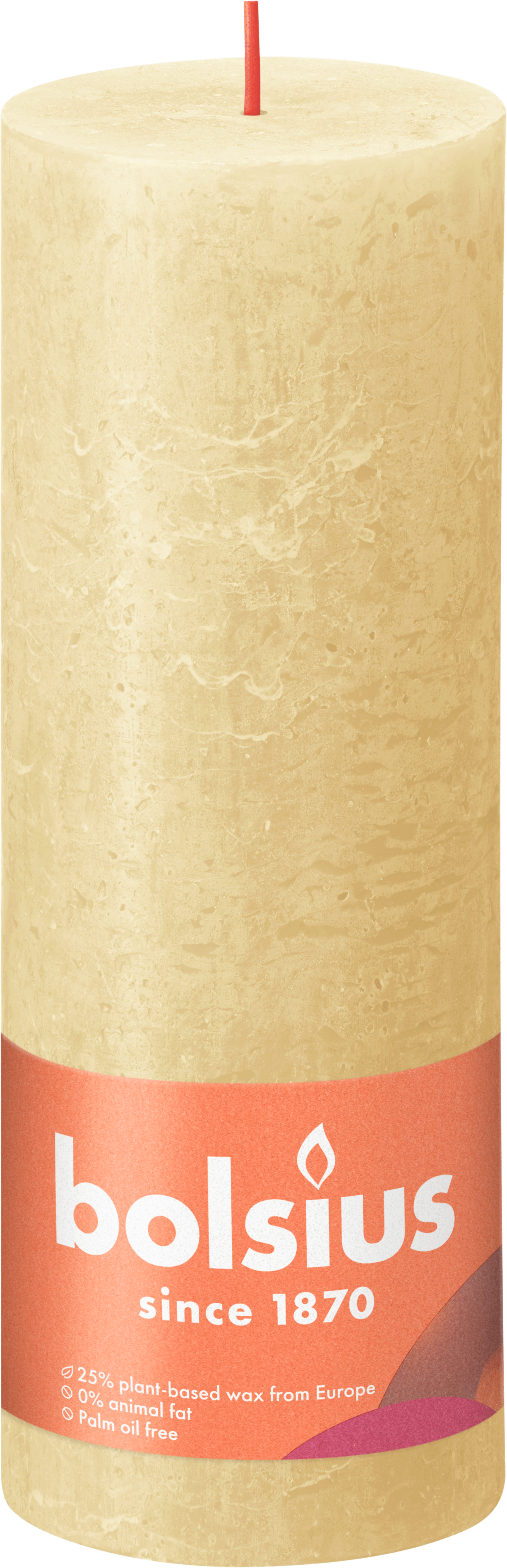 Bolsius Rustiek stompkaars 190/68 oat beige
