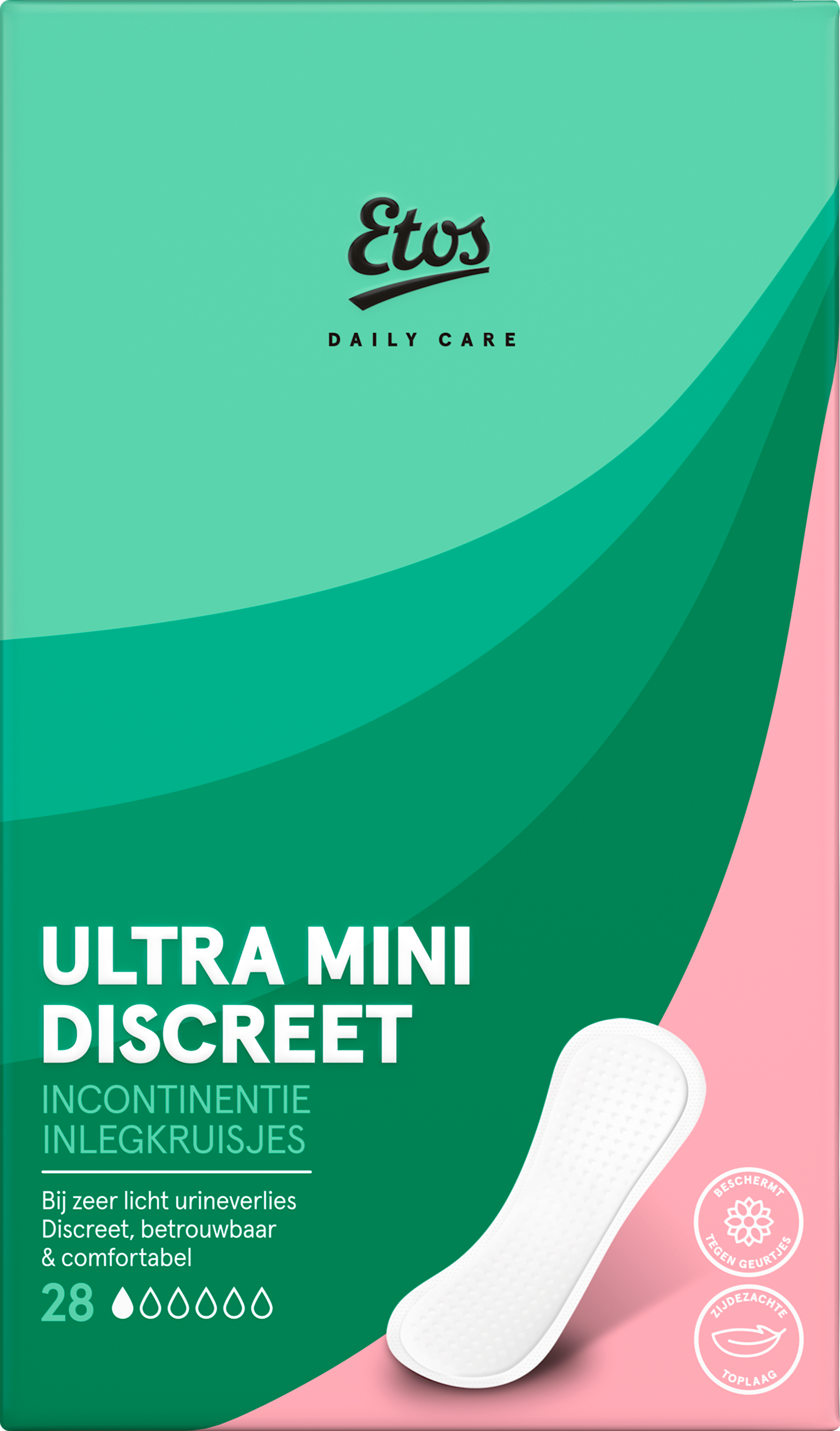 Etos Discreet Ultra Mini Incontinentie Inlegkruisjes 28 stuks